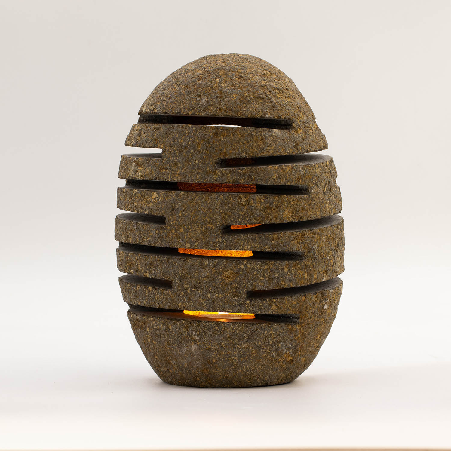 Handcrafted Natural Riverstone Candle Holder (10x13x22cm)1