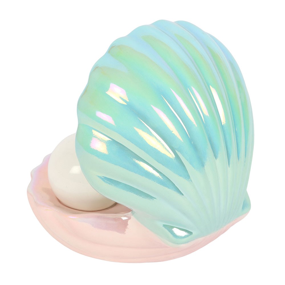 Iridescent Clam Shell & Pearl Salt and Pepper Shakers3