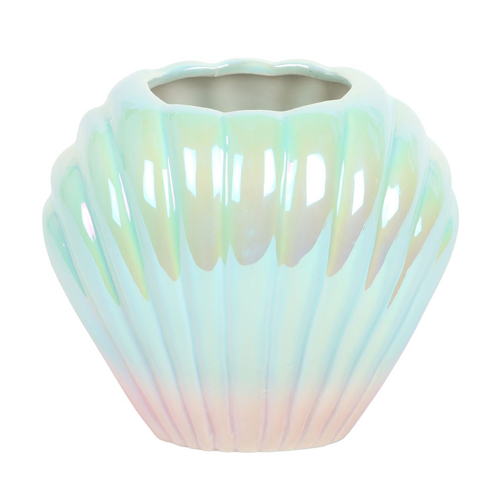 Iridescent Ceramic Shell Flower Vase1