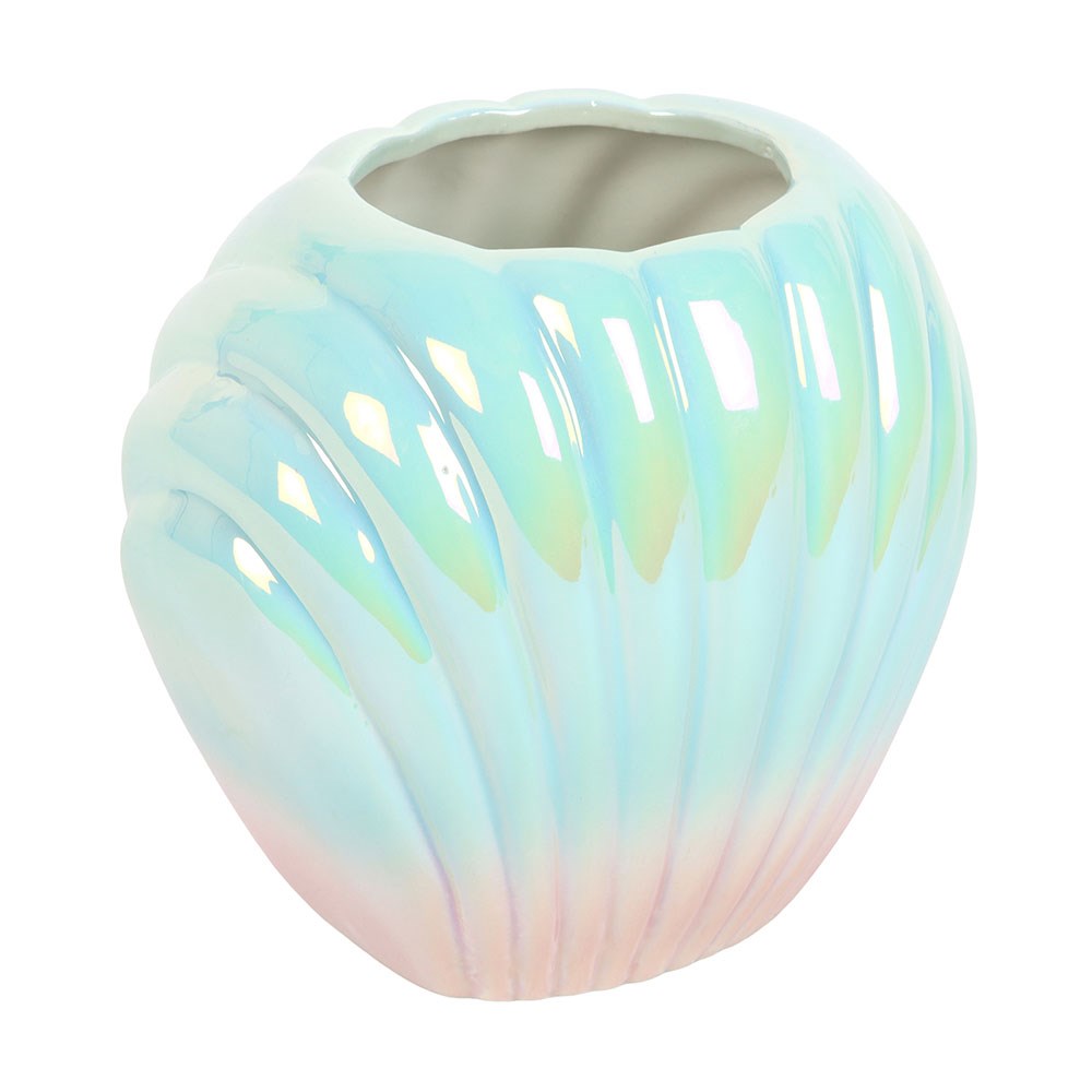 Iridescent Ceramic Shell Flower Vase2