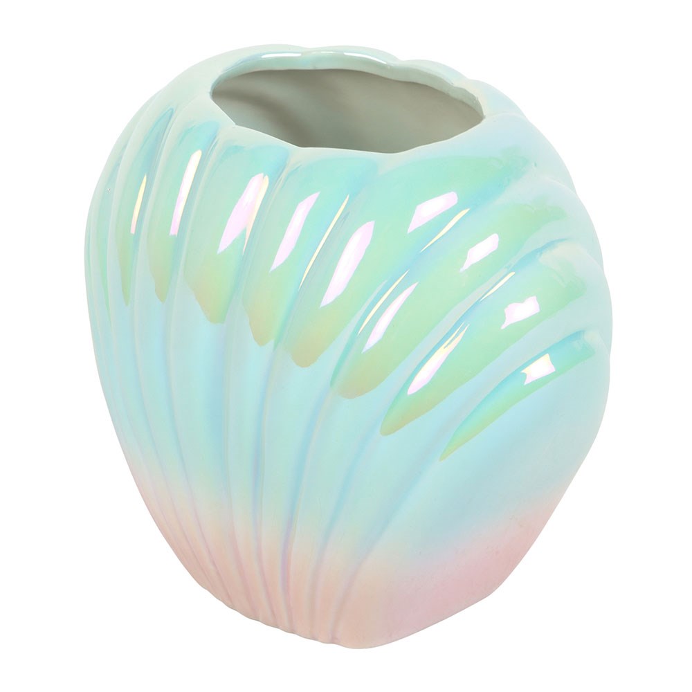 Iridescent Ceramic Shell Flower Vase3