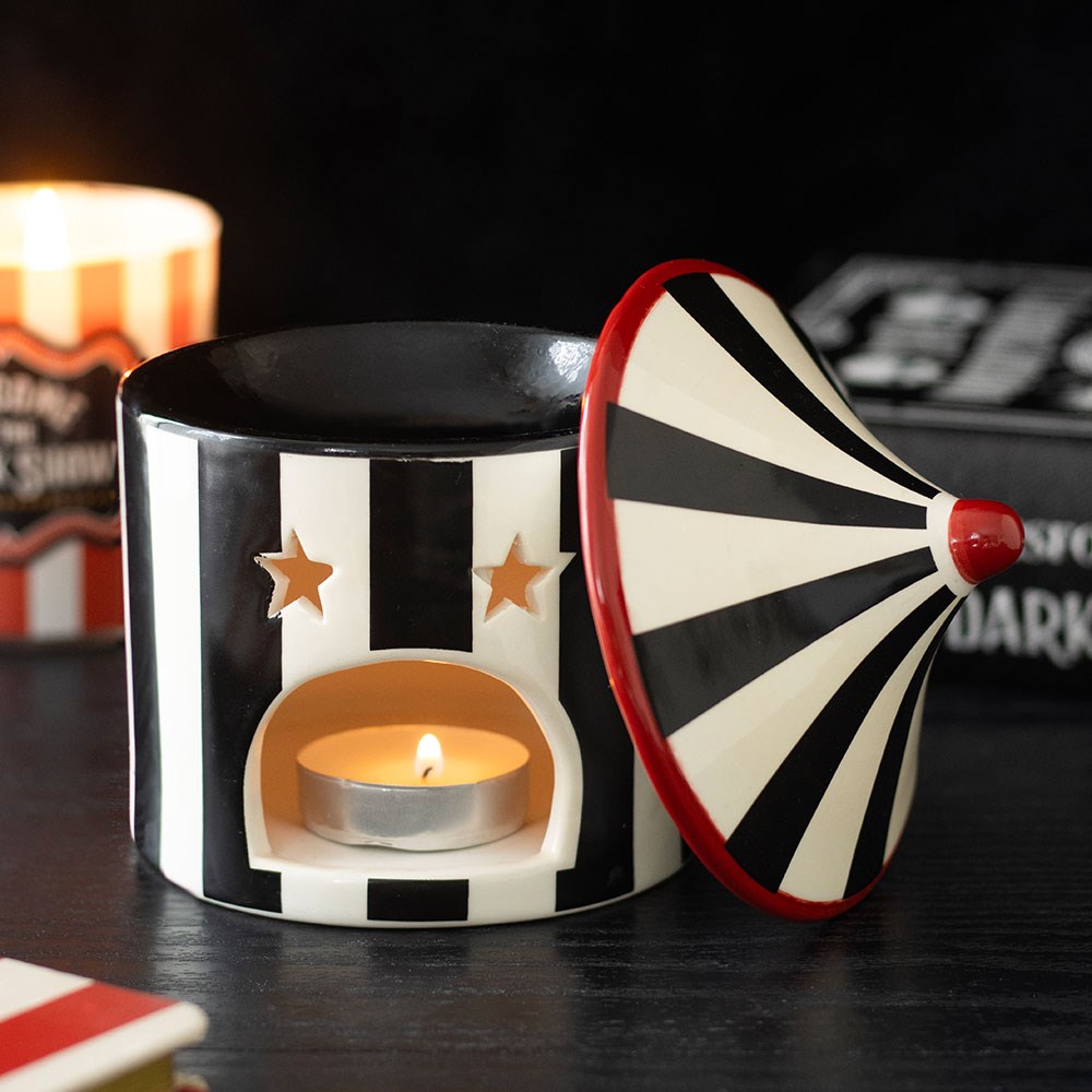 Black Striped Circus Tent Oil Burner5