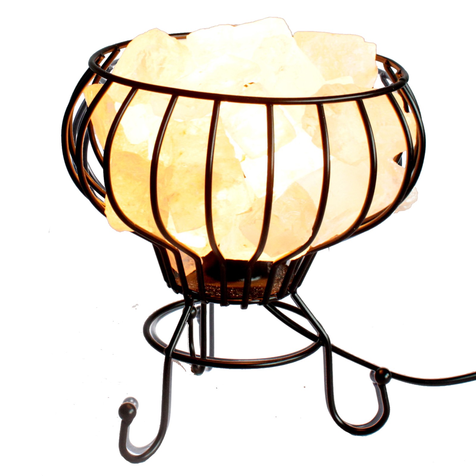 Low Salt Rock Brazier with White Salt Chunks & UK Fitting