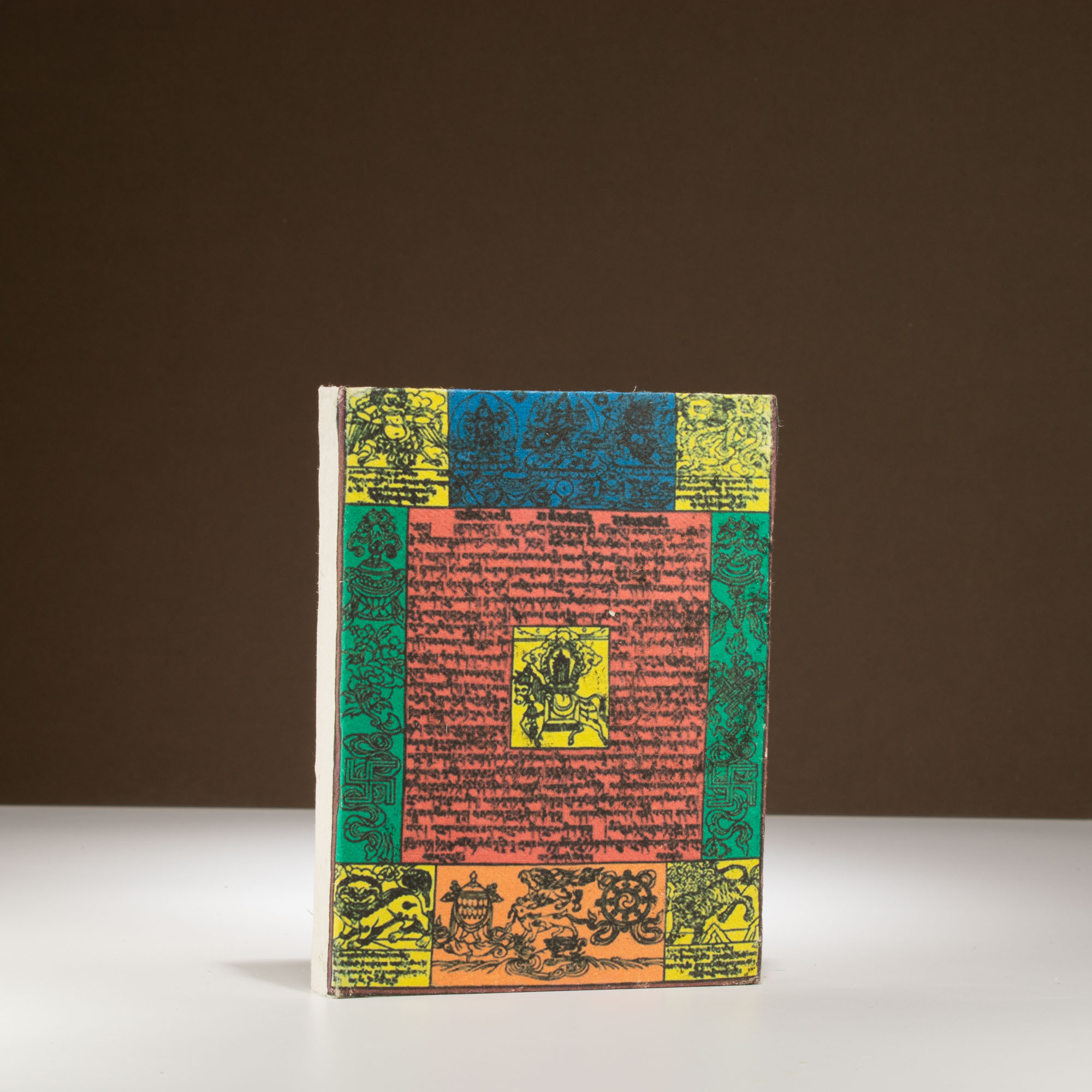 Handmade Lokta Paper Notebook – Traditional Tibetan Prayer Flag (15x12cm)3