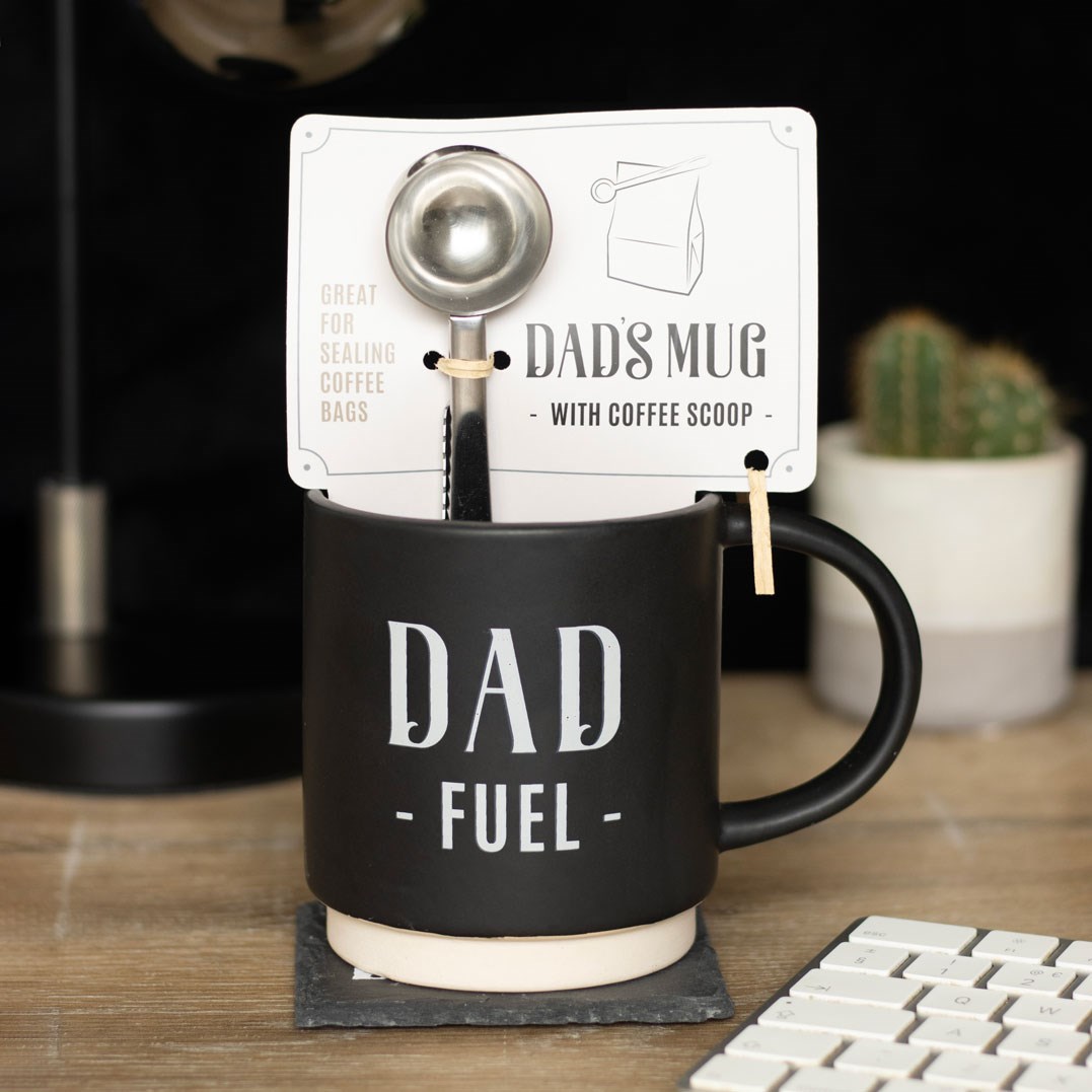 Dad Fuel Mug and Coffee Scoop Clip Set4