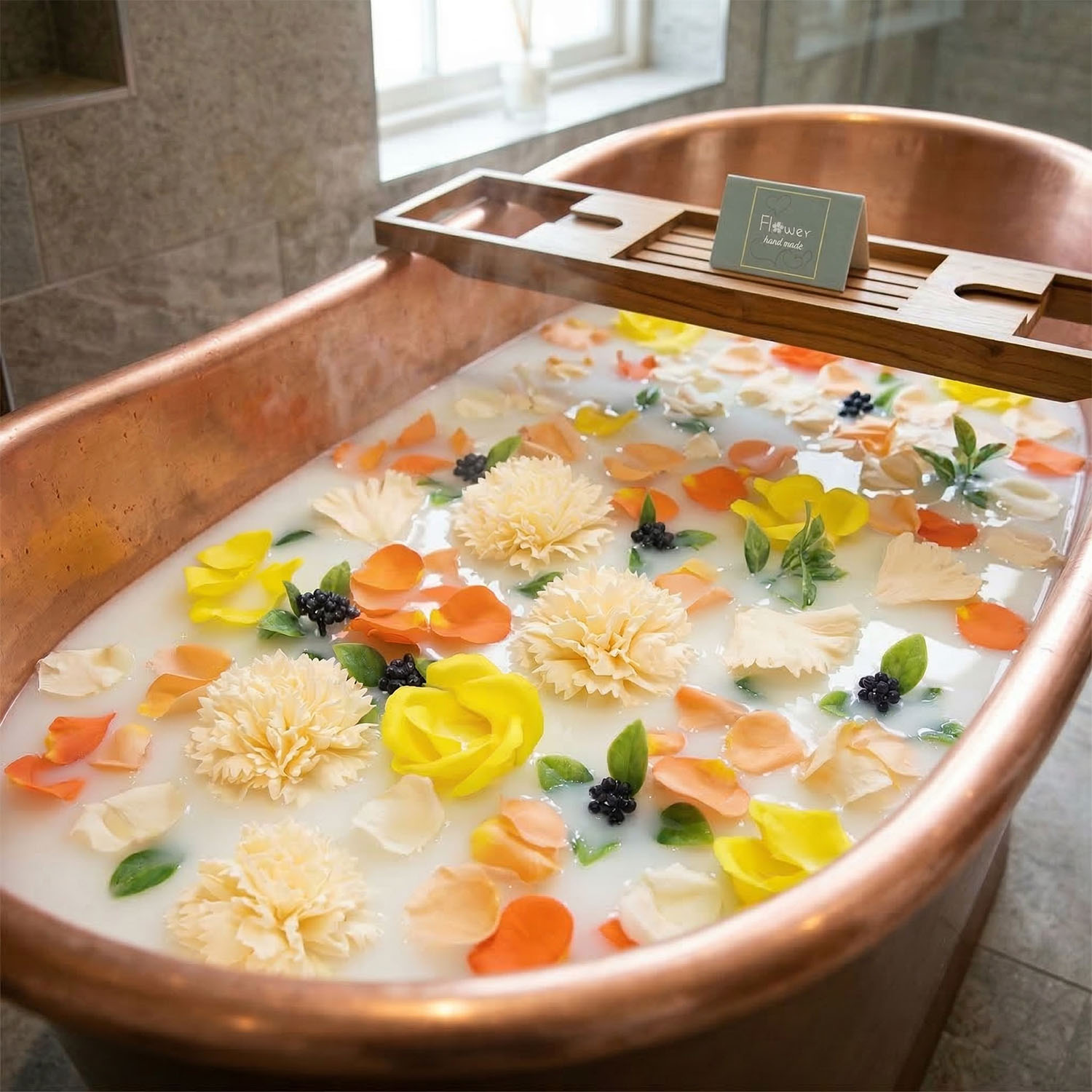 Spring Flowers Soap Flower Bouquet in Gift Box3