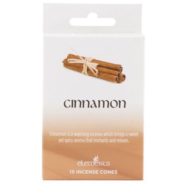 Elements Cinnamon Incense Cones - Set of 12 Packets