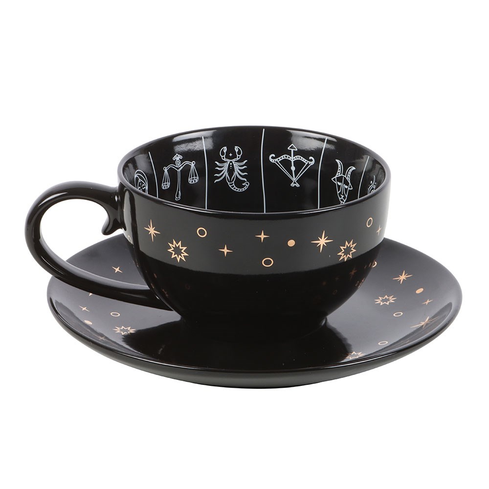Celestial Astrology Tea Leaf Reading Cup & Saucer Set