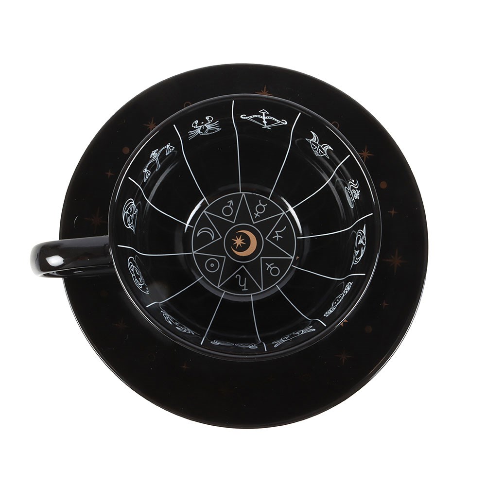 Celestial Astrology Tea Leaf Reading Cup & Saucer Set1