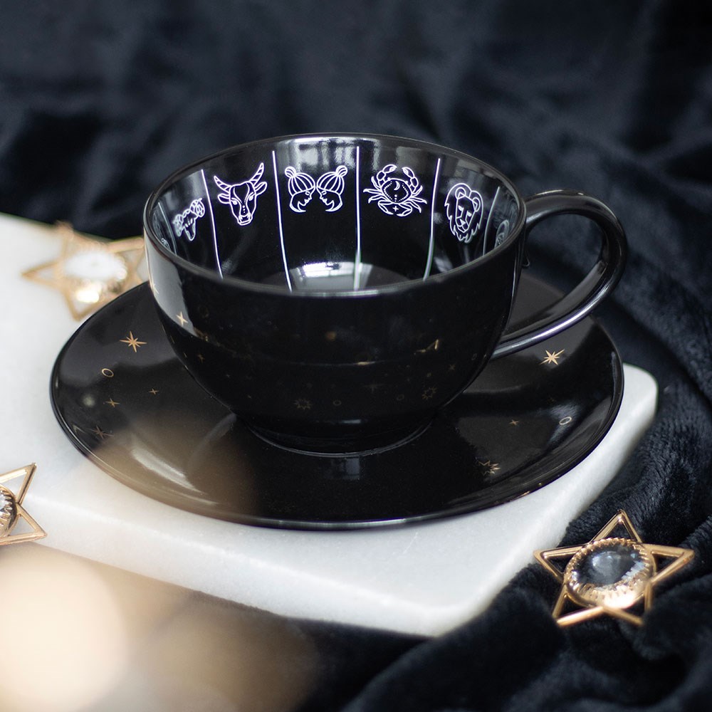 Celestial Astrology Tea Leaf Reading Cup & Saucer Set4