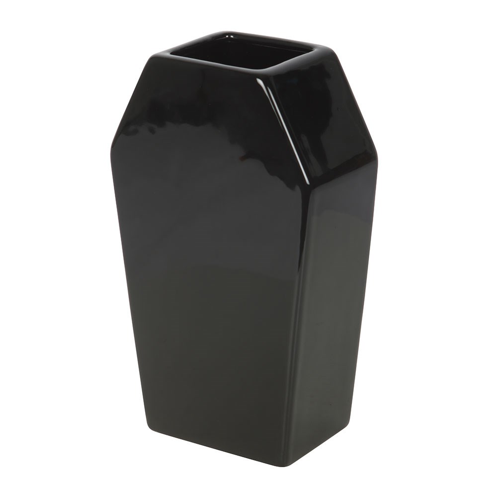 Black Ceramic Coffin Flower Vase3