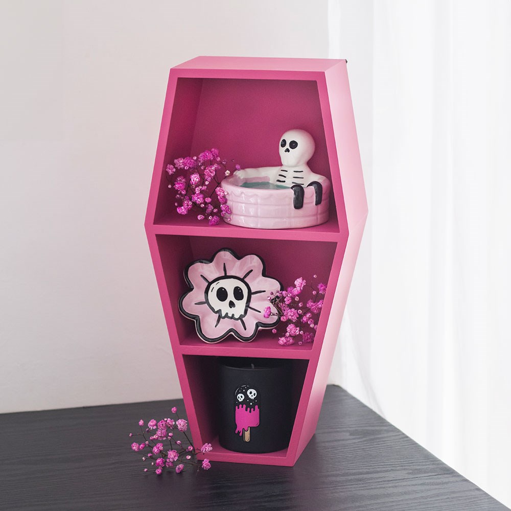 Small Hot Pink Coffin Shelf (40cm)3