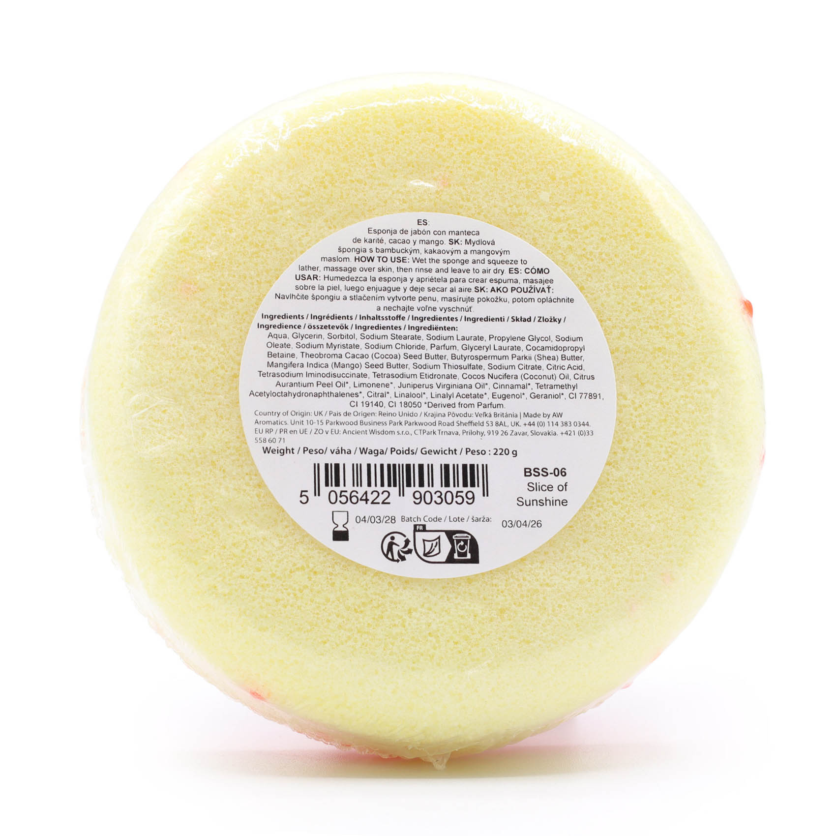 Slice of Sunshine Soap Sponge with Shea & Cocoa Butter2