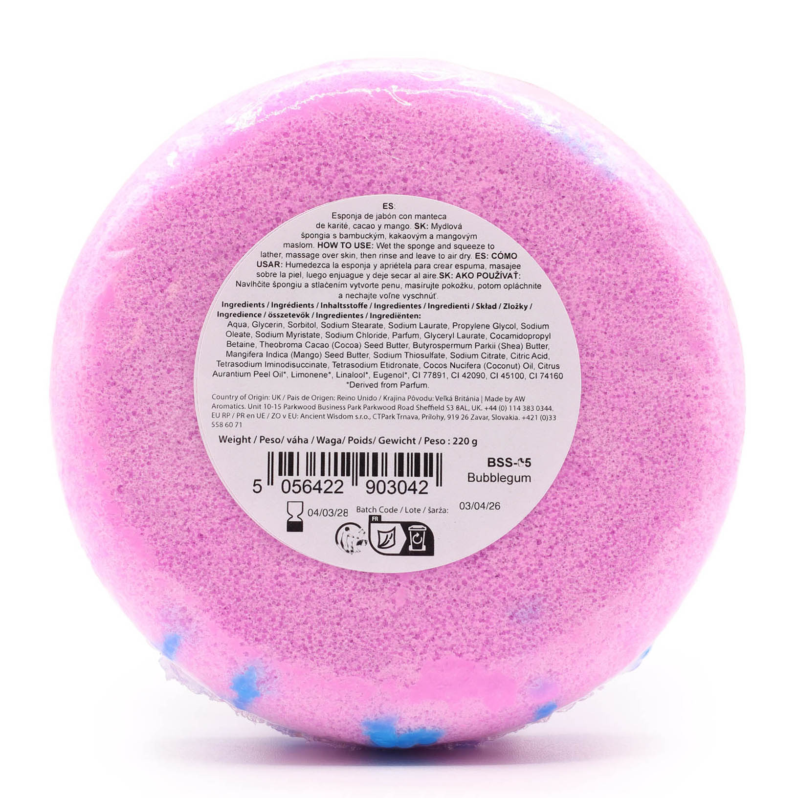 Bubblegum Soap Sponge with Shea & Cocoa Butter2