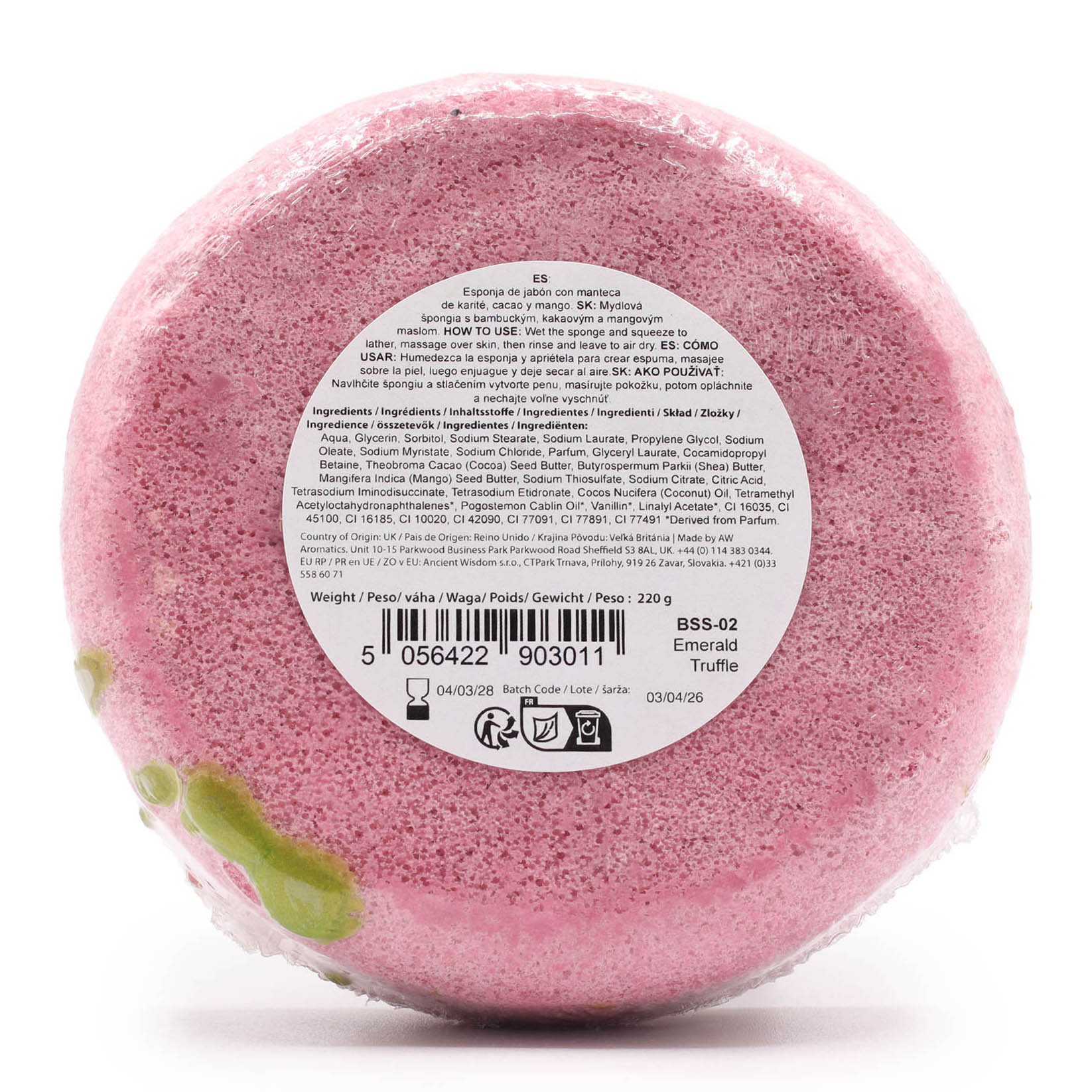 Emerald Truffle Soap Sponge with Shea & Cocoa Butter2