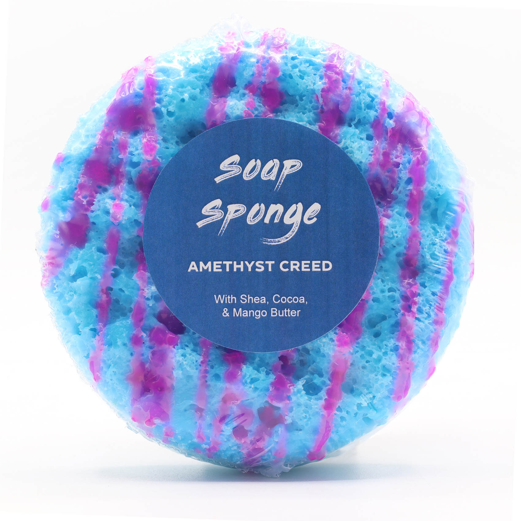 Amethyst Creed Soap Sponge with Shea & Cocoa Butter