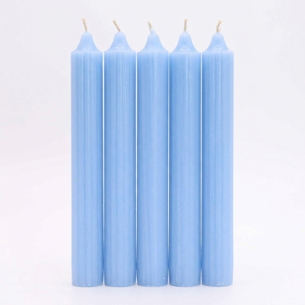 Handmade Rustic Sea Blue Dinner Candles - Pack of 211