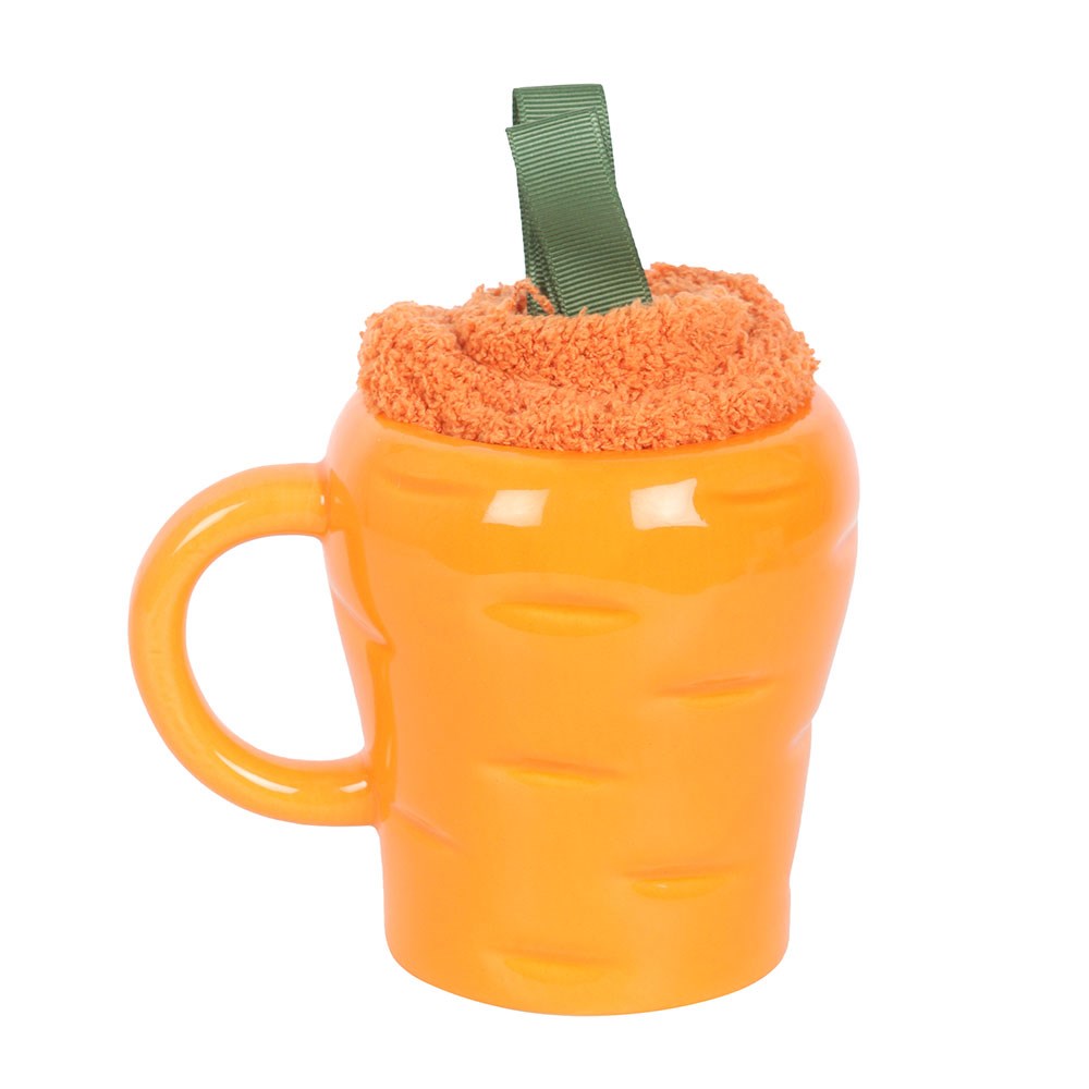 Carrot Shaped Mug and Socks Gift Set - 400ml2