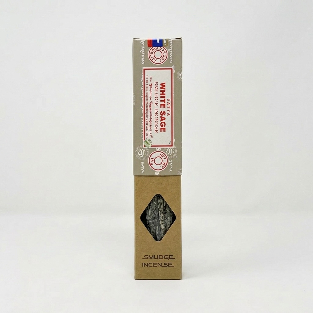 Satya White Sage Smudge Incense Sticks (12 x 25g Packs)