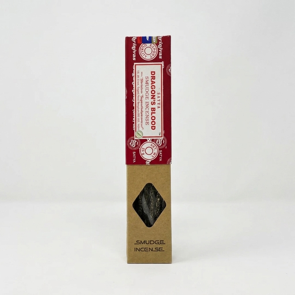 Satya Dragon’s Blood Smudge Incense Sticks (12 x 25g Packs)