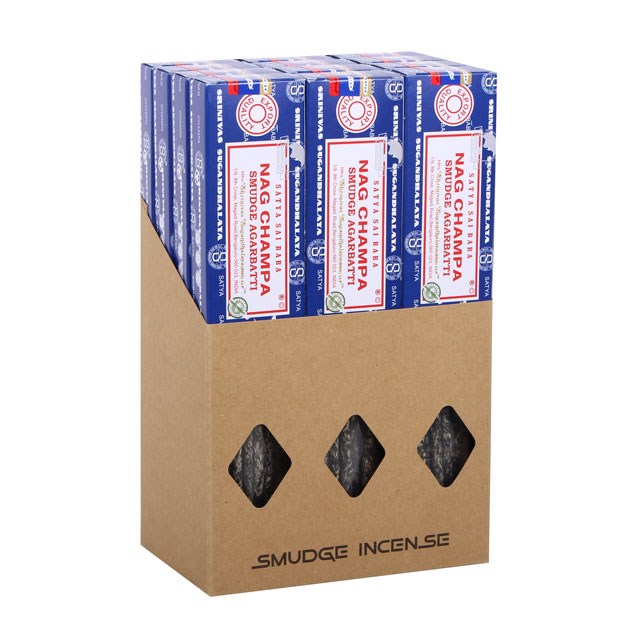 Satya Nag Champa Smudge Incense Sticks (12 x 25g Packs)1