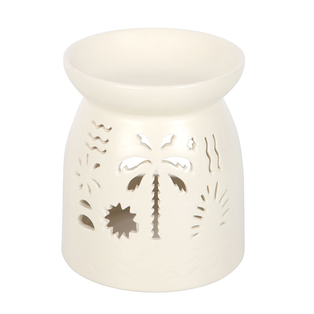 White Ceramic Beach Oil Burner