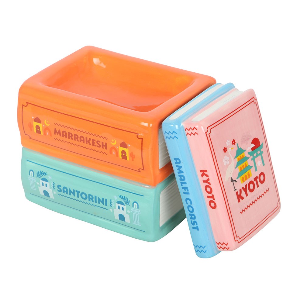 Travel Book Stack Oil Burner & Wax Warmer1