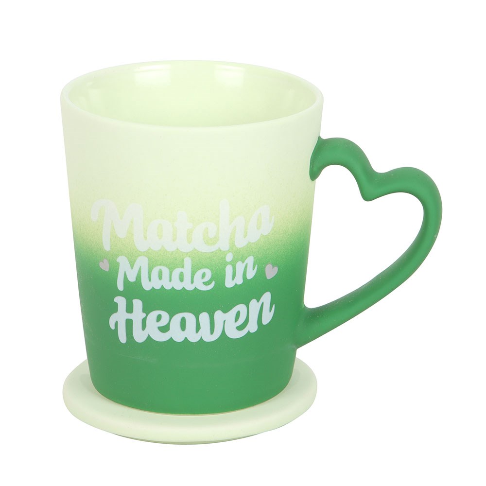 Matcha Made in Heaven Ceramic Mug with Coaster Lid2