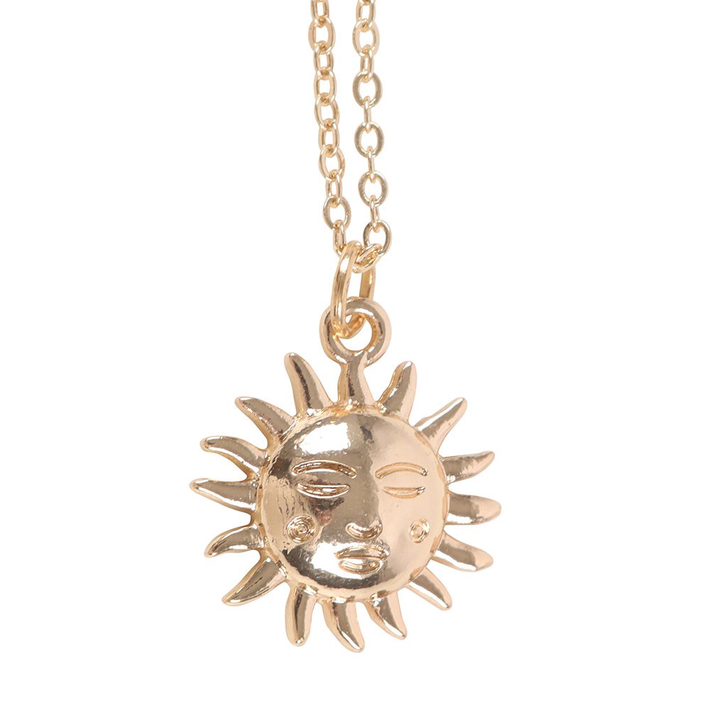 Gold Sun Face Necklace & Birthday Card Set - Another Year Around The Sun2
