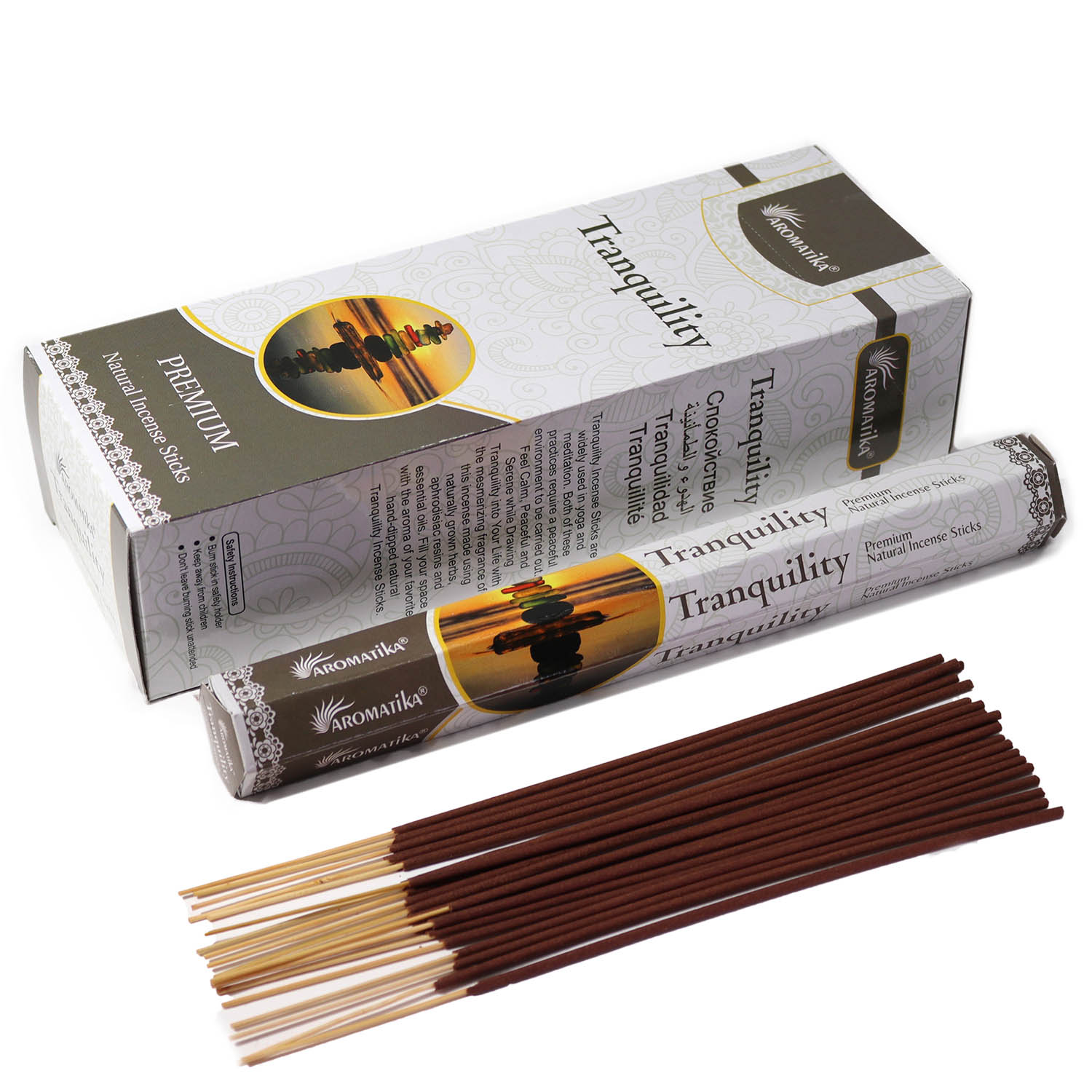 Aromatika Premium Charcoal-Free Hex Incense Sticks – Tranquility (20 Pack)