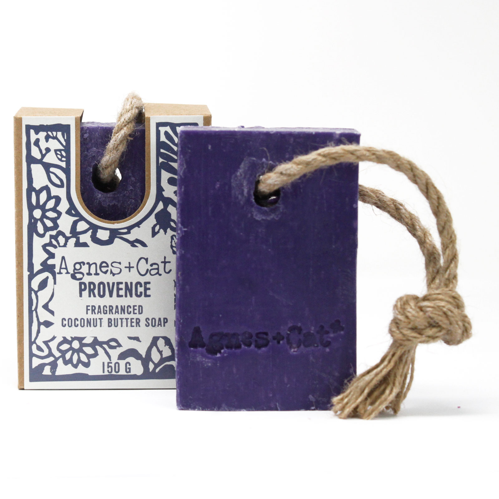 Agnes + Cat Fragranced Coconut Butter Soap on a Rope - Provence2