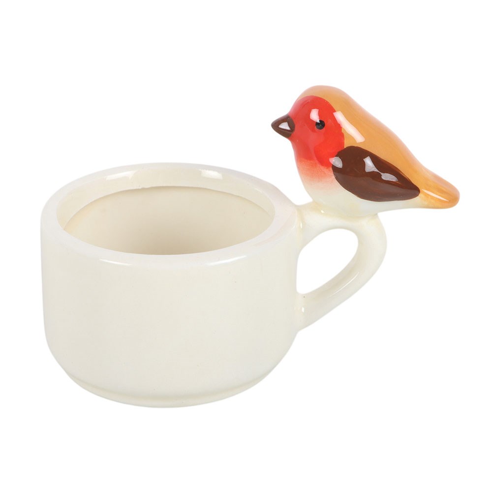Decorative Ceramic Robin Teacup Tealight Holder1