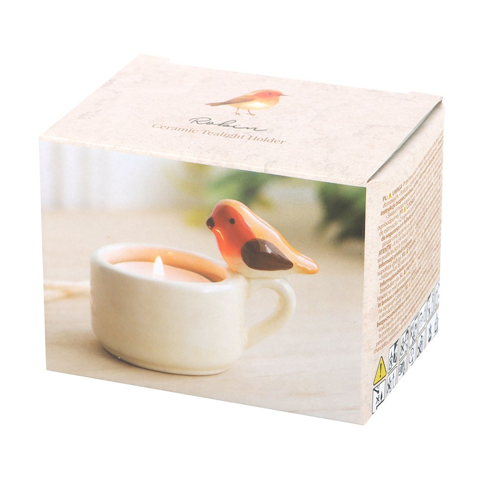 Decorative Ceramic Robin Teacup Tealight Holder4