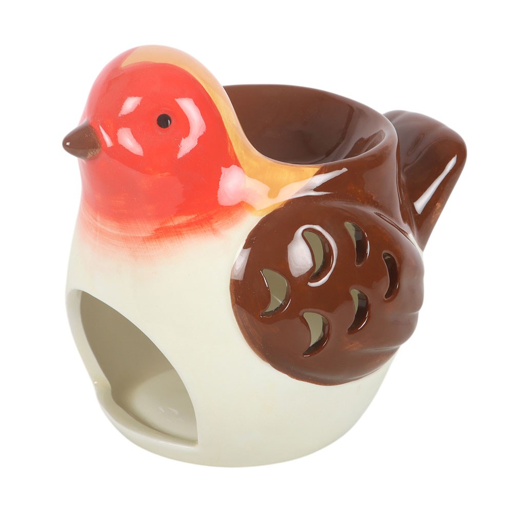 Ceramic Robin Oil Burner & Wax Melt Warmer