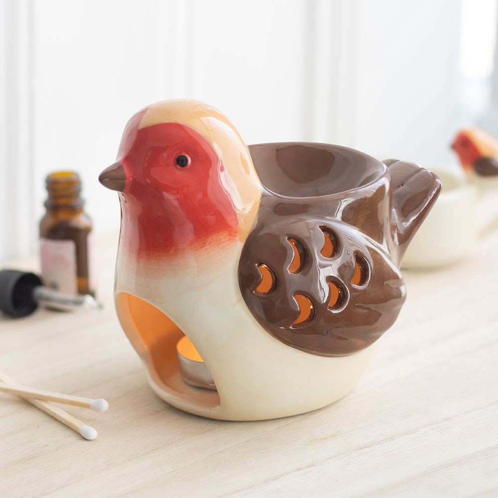 Ceramic Robin Oil Burner & Wax Melt Warmer4