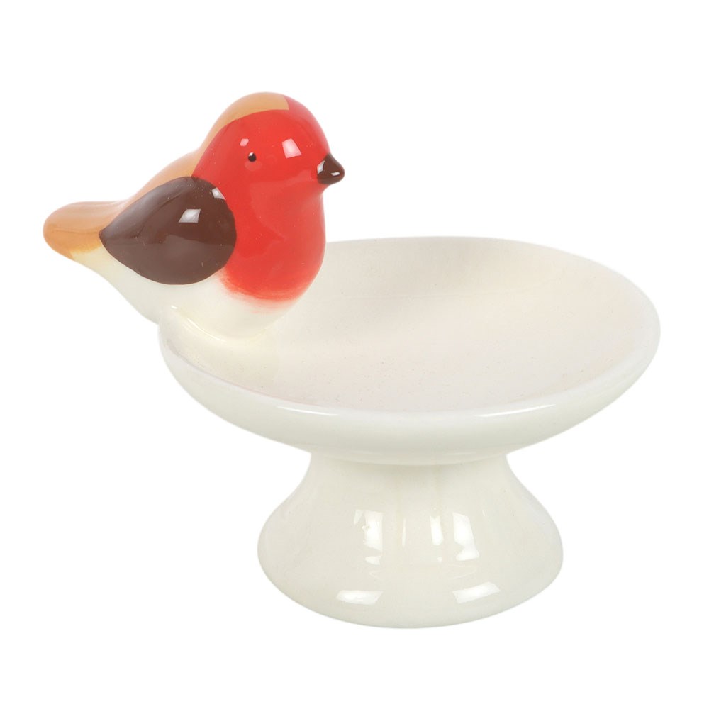 Ceramic Robin Bird Bath Trinket Dish3