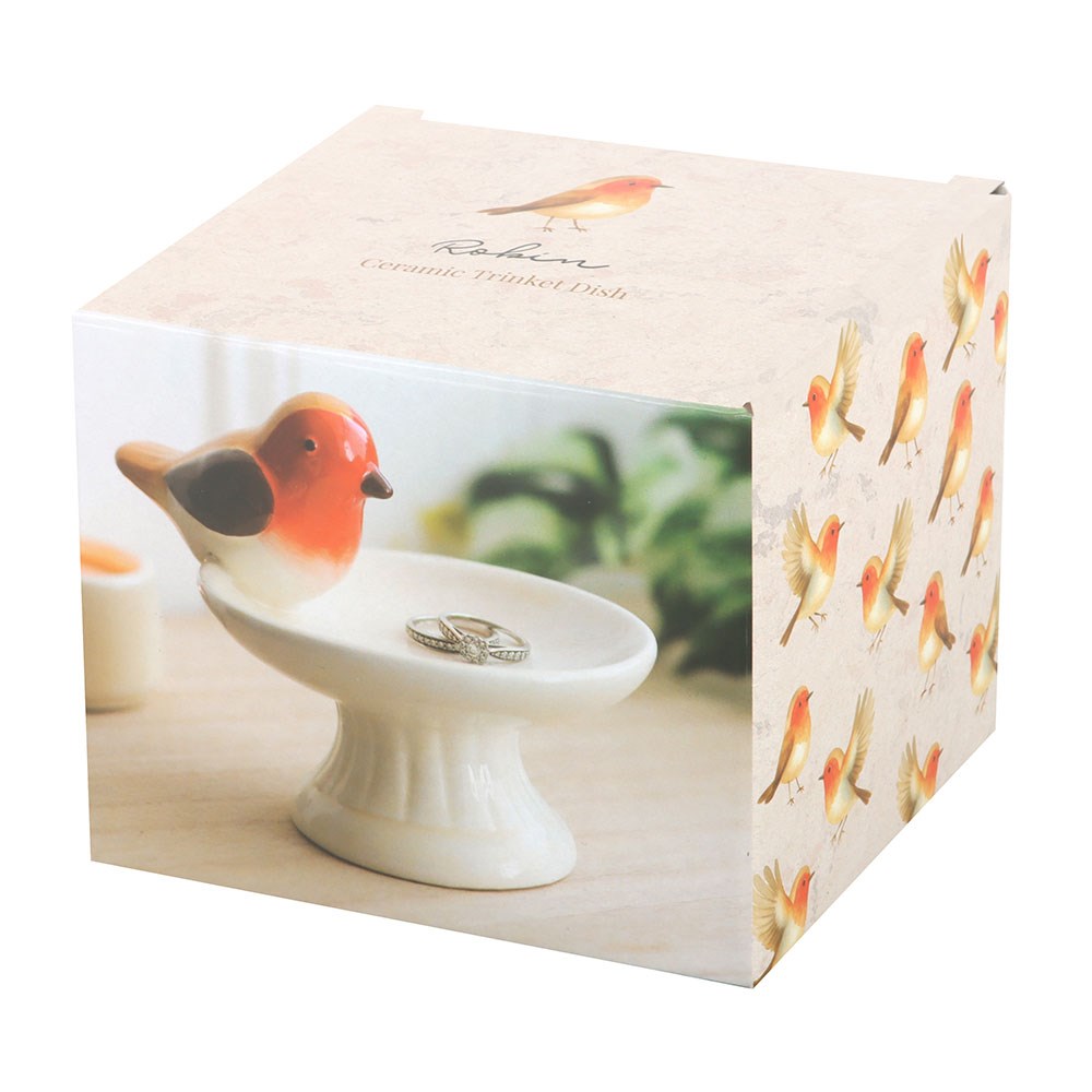 Ceramic Robin Bird Bath Trinket Dish4