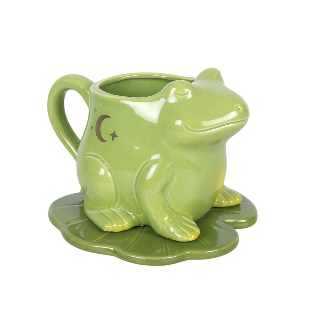 Luna Frog Shaped Mug & Lily Pad Saucer