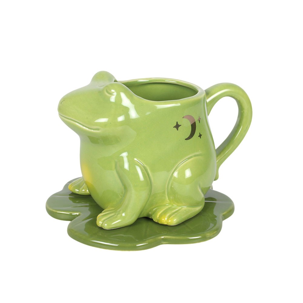 Luna Frog Shaped Mug & Lily Pad Saucer2