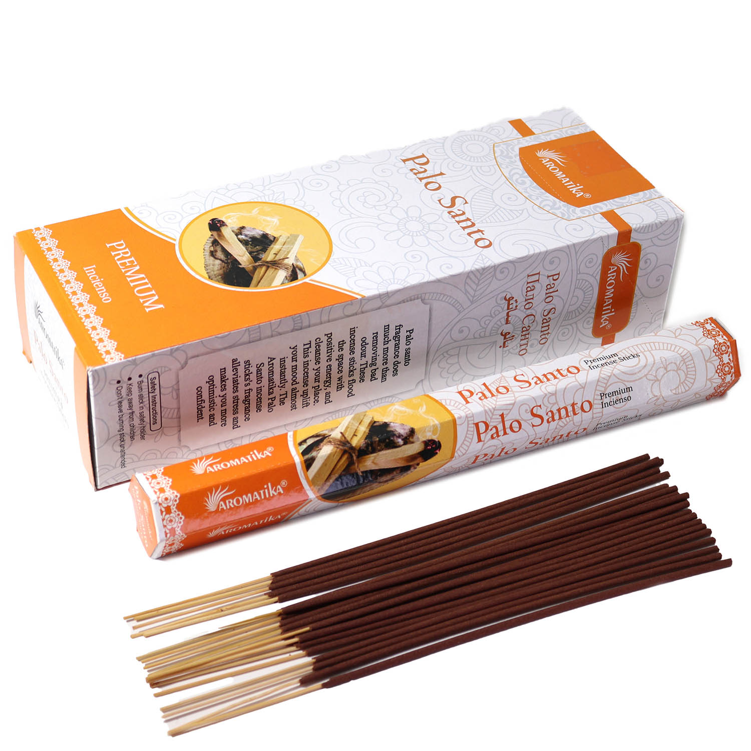 Aromatika Premium Charcoal-Free Hex Incense Sticks – Palo Santo (20 Pack)