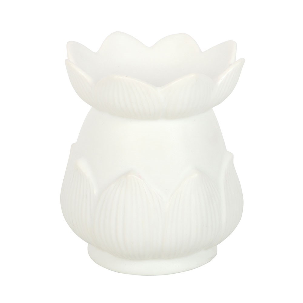 White Lotus Flower Oil Burner2