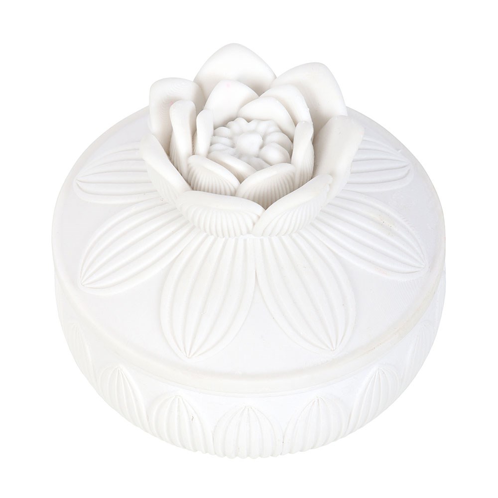 White Lotus Flower Trinket Box3