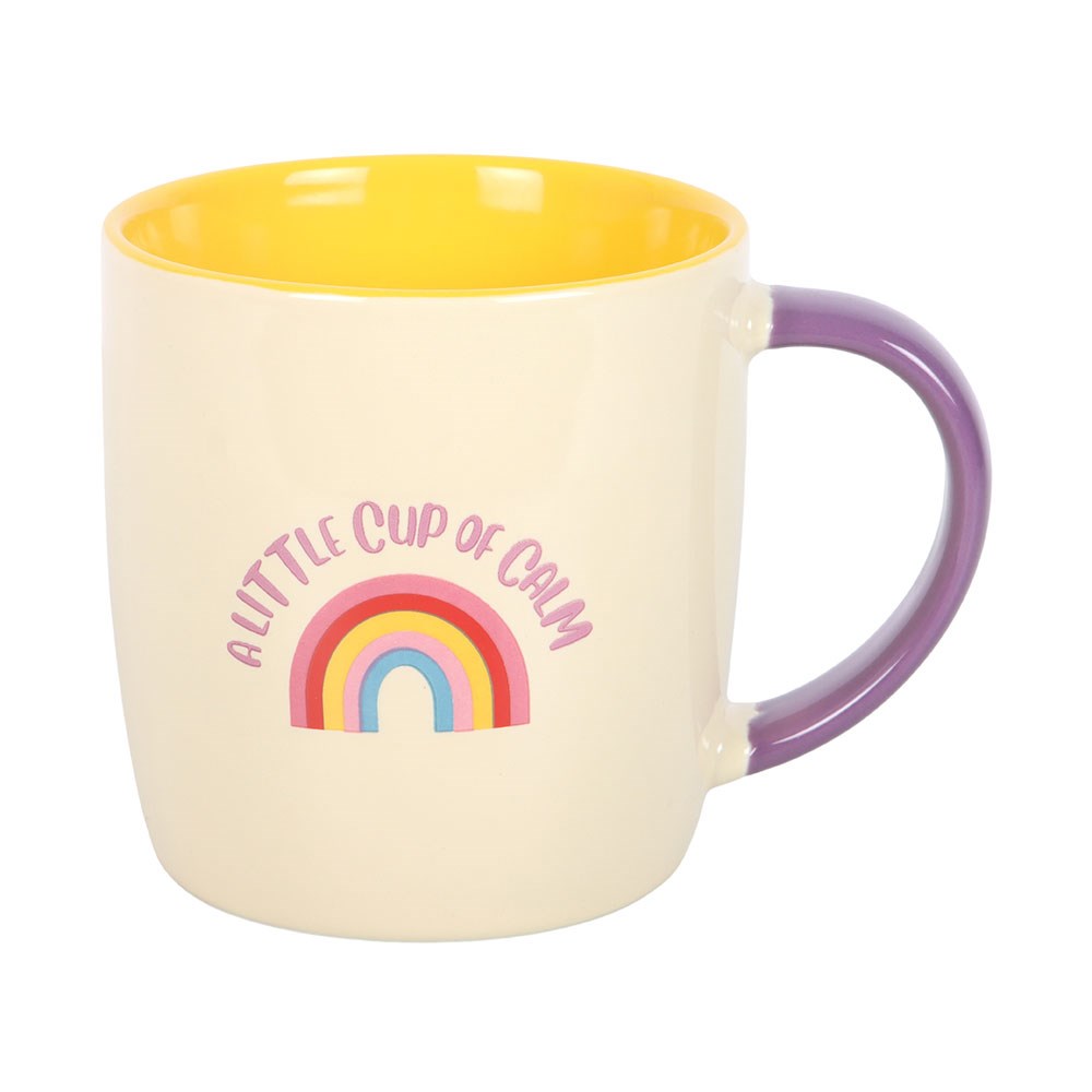 A Little Cup of Calm Ceramic Rainbow Mug (370ml)