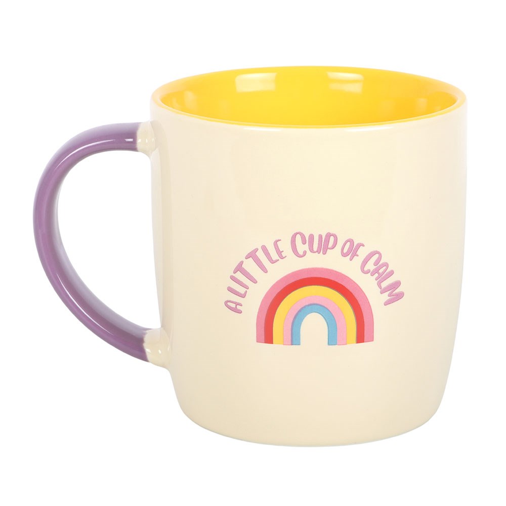 A Little Cup of Calm Ceramic Rainbow Mug (370ml)2