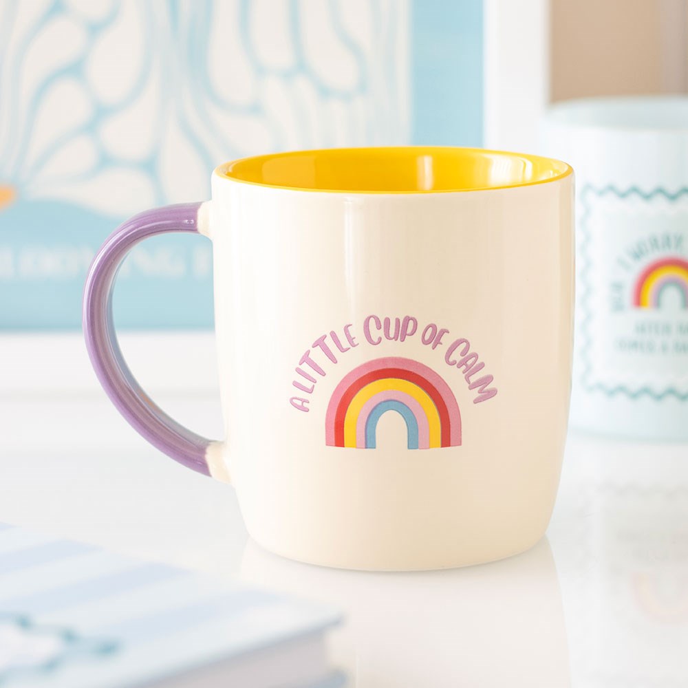 A Little Cup of Calm Ceramic Rainbow Mug (370ml)3