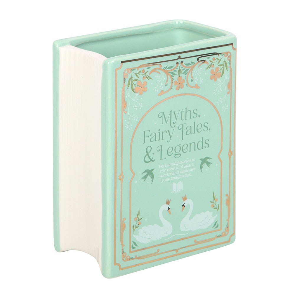 Enchanted Fairytale Book Shaped Vase - Mint Green1