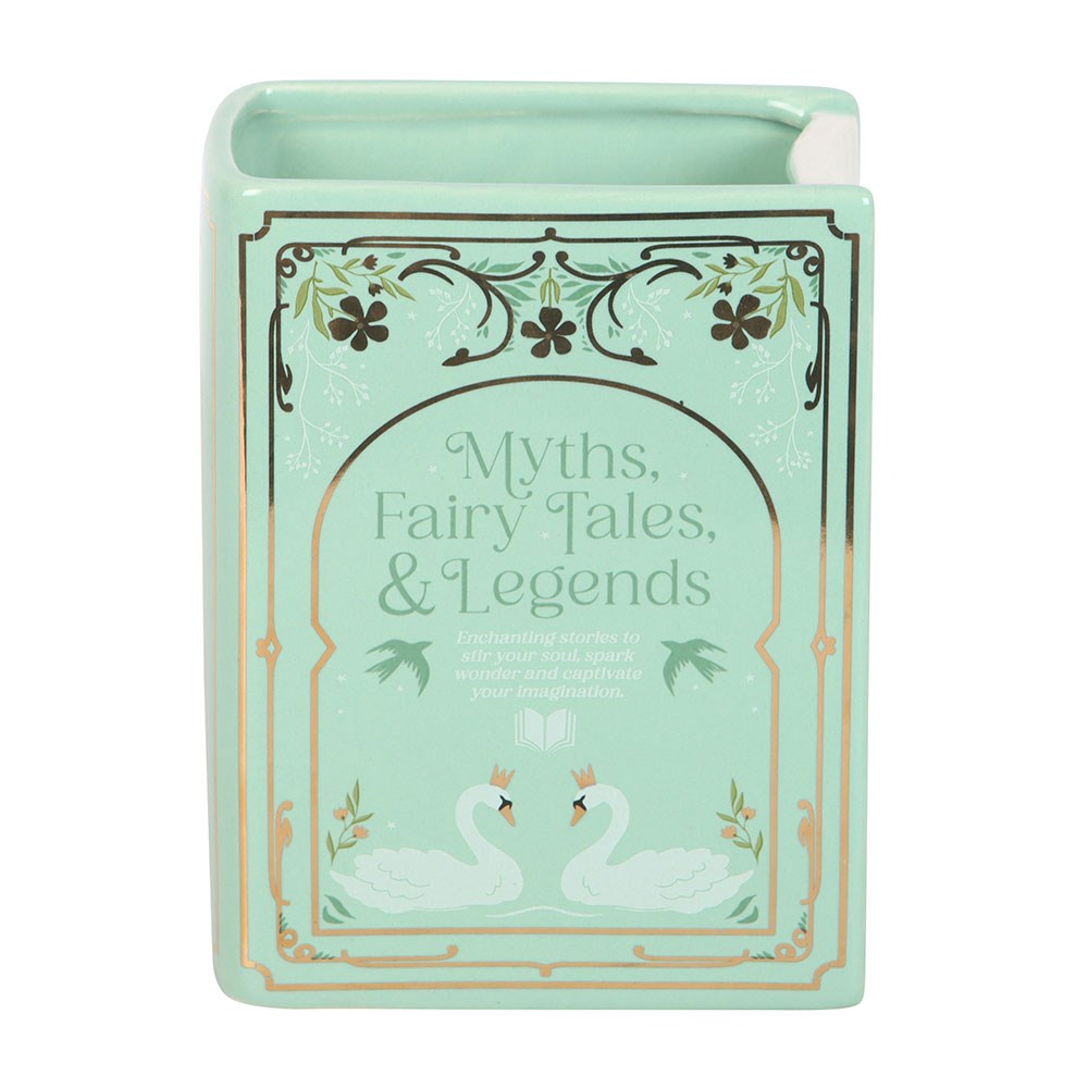 Enchanted Fairytale Book Shaped Vase - Mint Green2