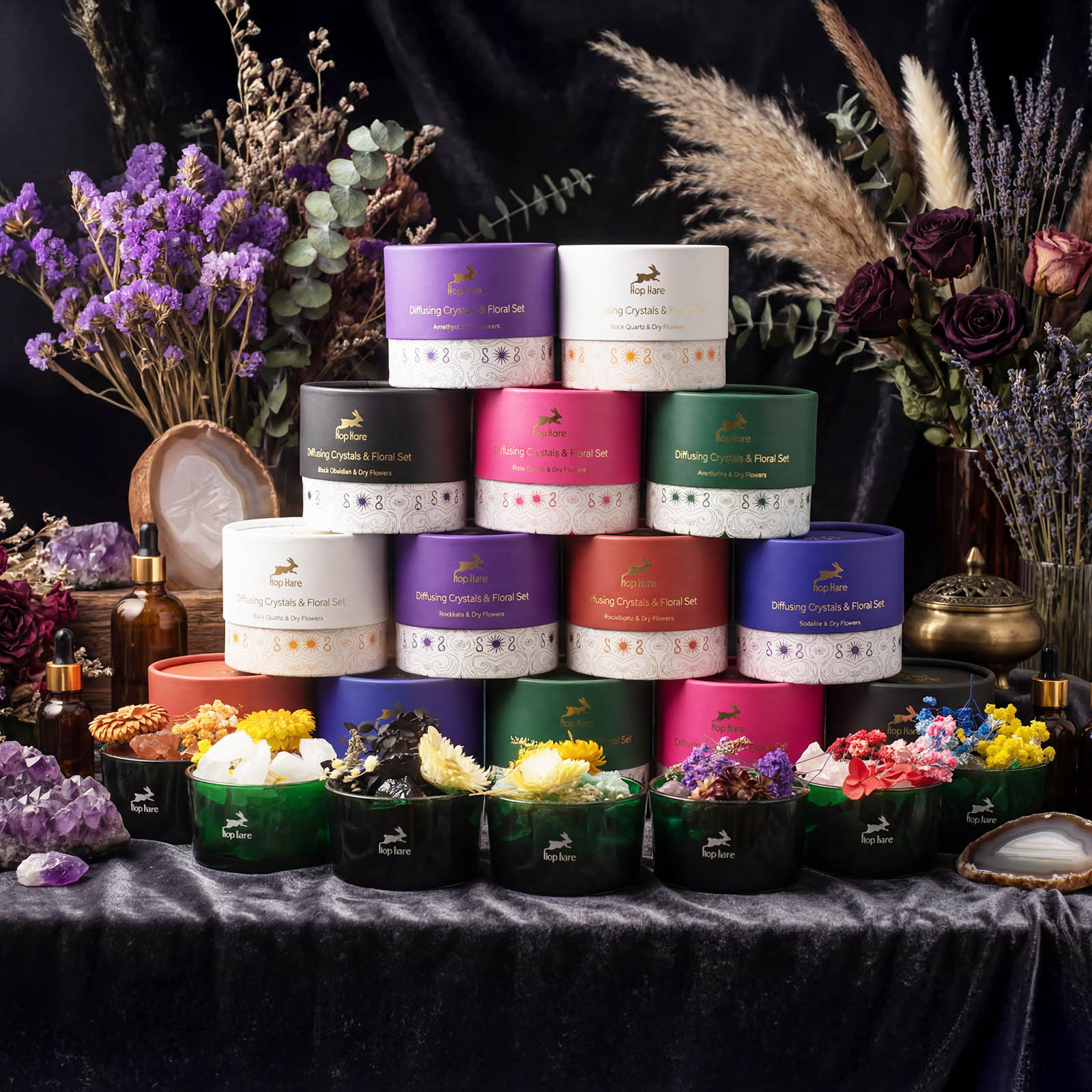 Hop Hare - The Lovers - Diffusing Crystals & Floral Set7