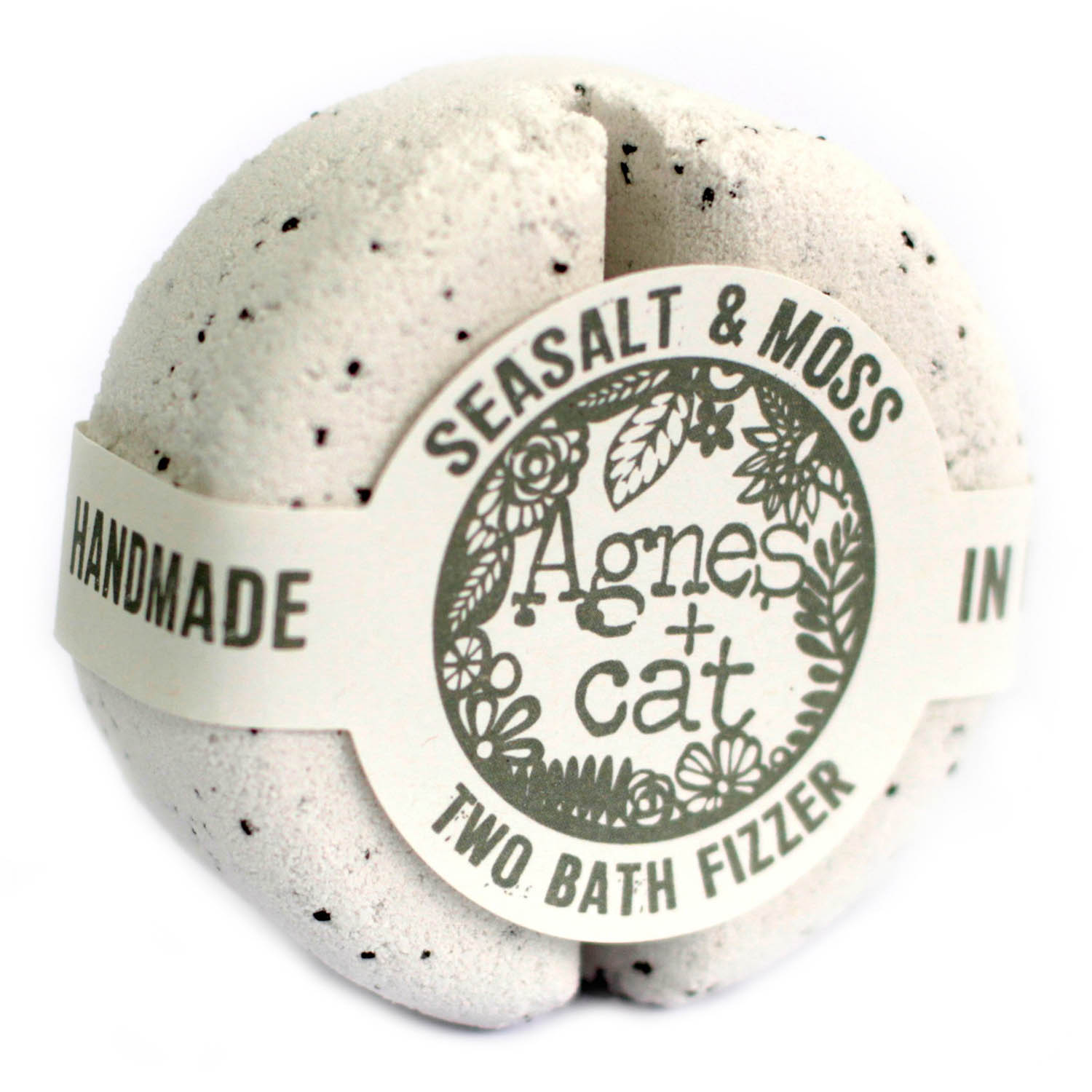 Agnes & Cat Two Bath Fizzer - Sea Salt & Moss1