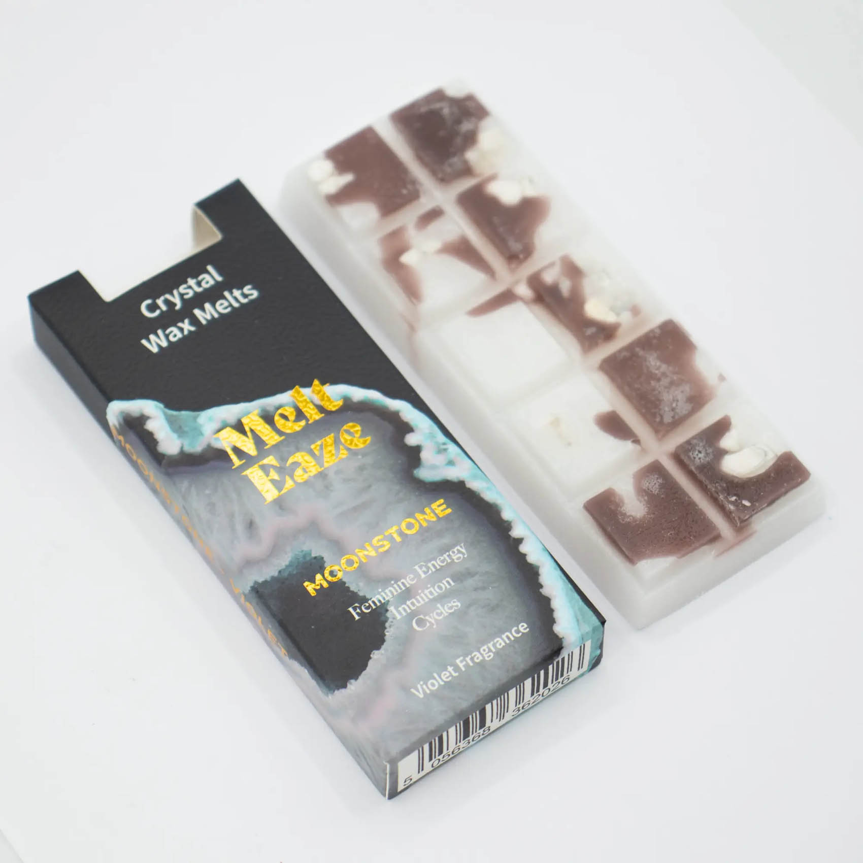 MeltEaze Moonstone Crystal Wax Melts – Violet Snap Bar (50g)